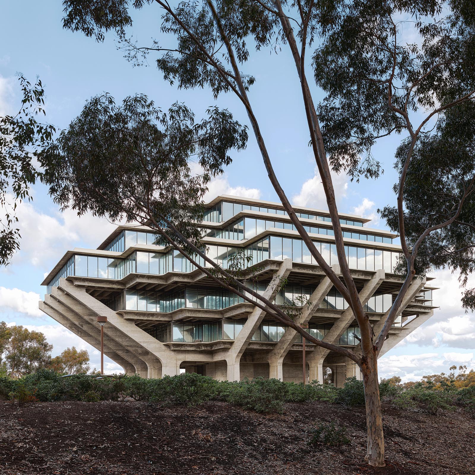 Architectural photography by Warren Diggles. Geisel Library, University of California San Diego.