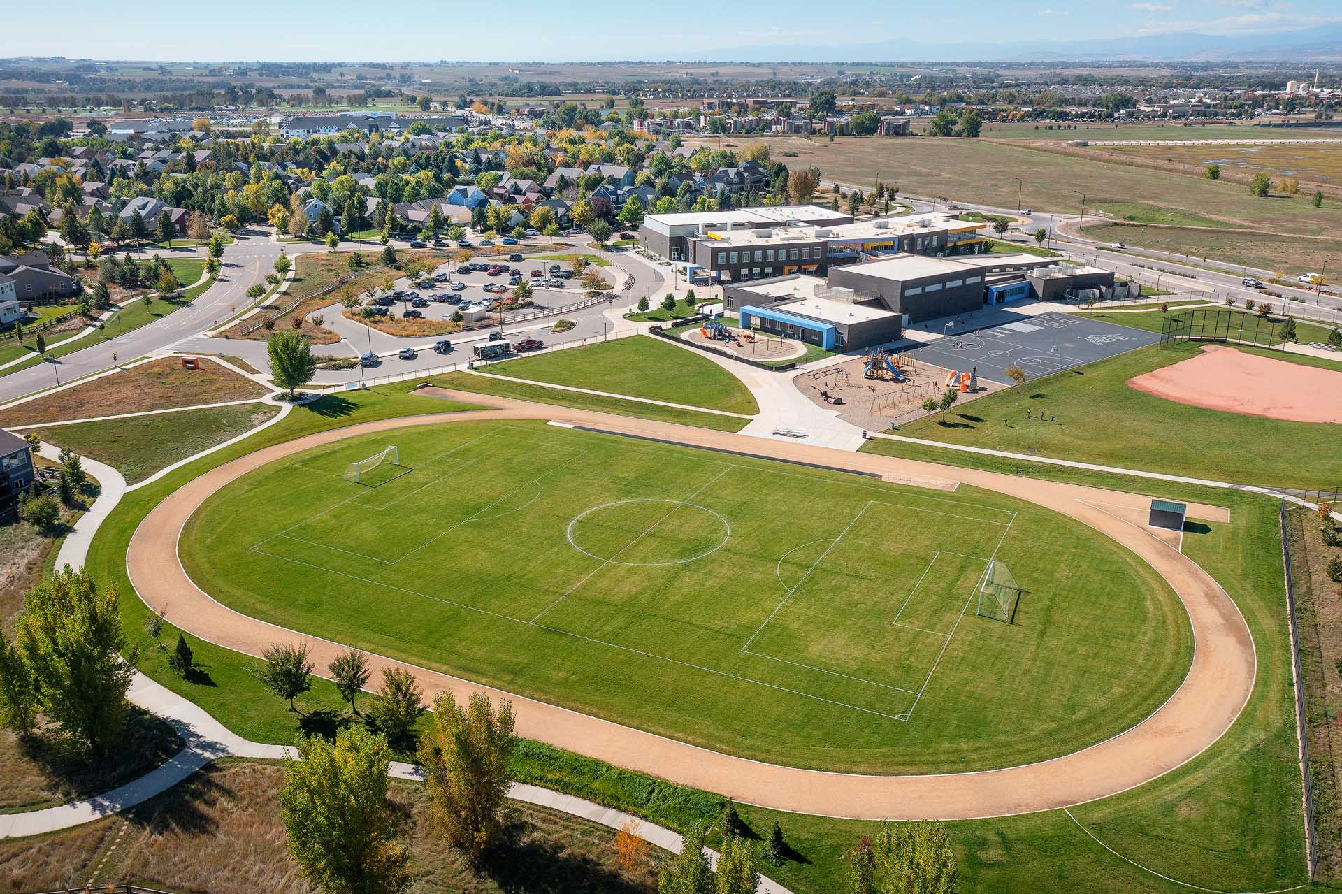 High Plains ES Aerial View - RB+B Architects - Diggles Photography