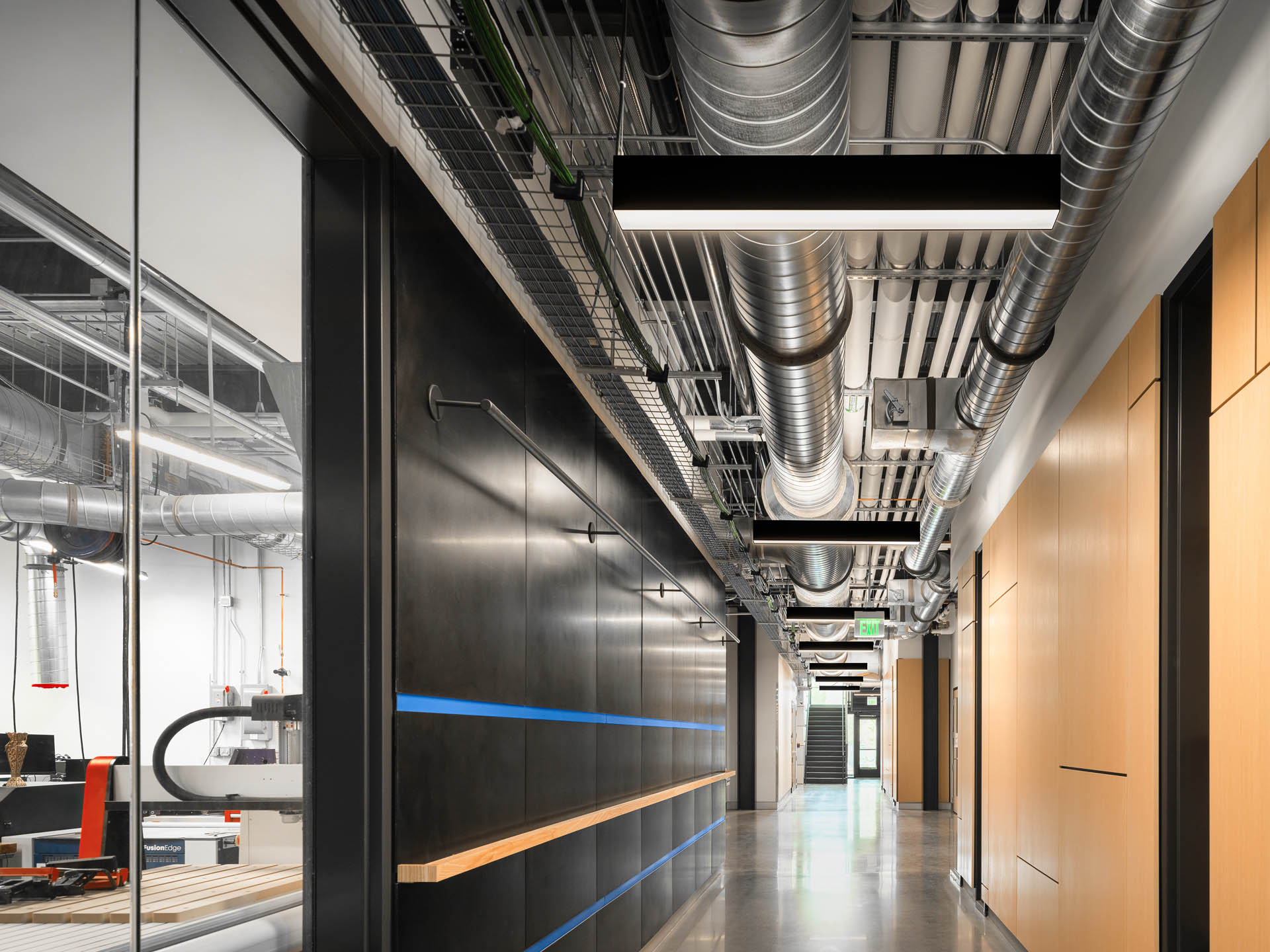 Interior Hallway Ventilation System - Colorado School of Mines Labriola Innovation Hub - Diggles Photography