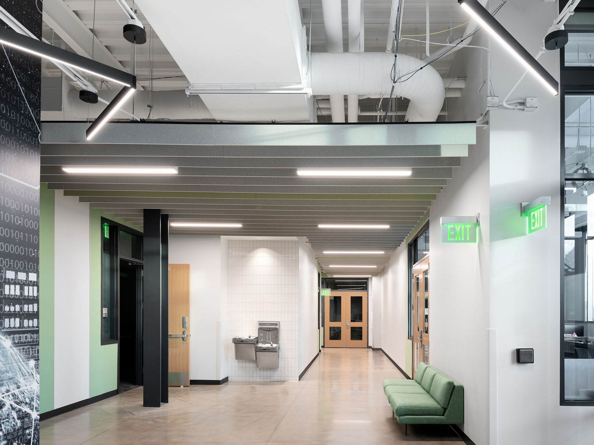 Hallway to Classrooms - UCCS Anschutz Engineering Center - Diggles Photography